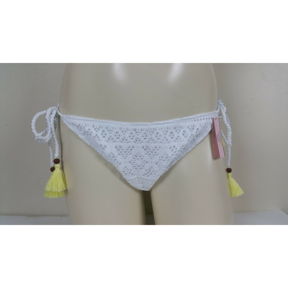 Victoria's Secret White Lace The Teeny Bikini Bottom Size L, M, S NWT
